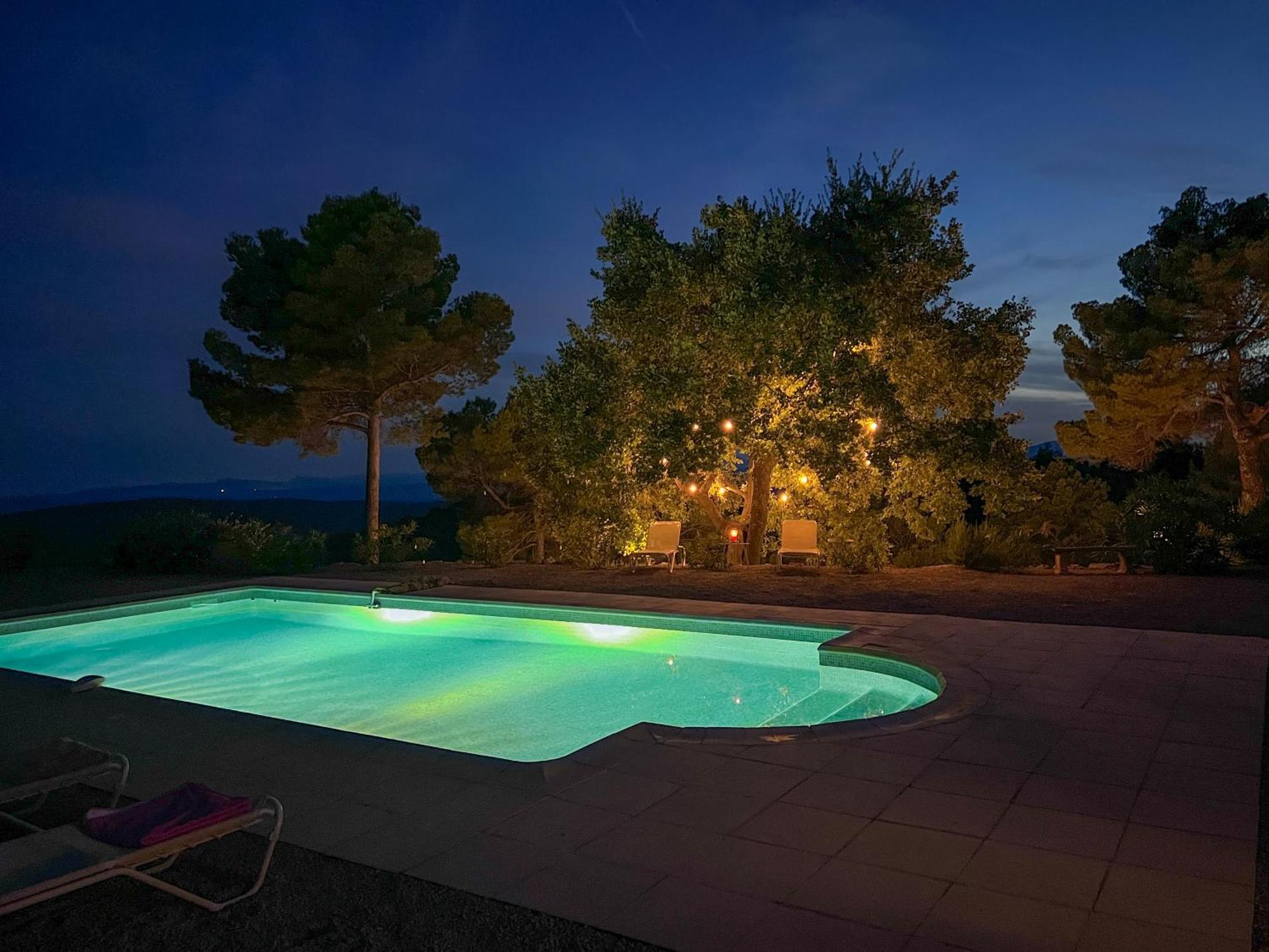 Villa "Le Sortilege" Vue Panoramique Et Piscine Tourtour Exteriör bild