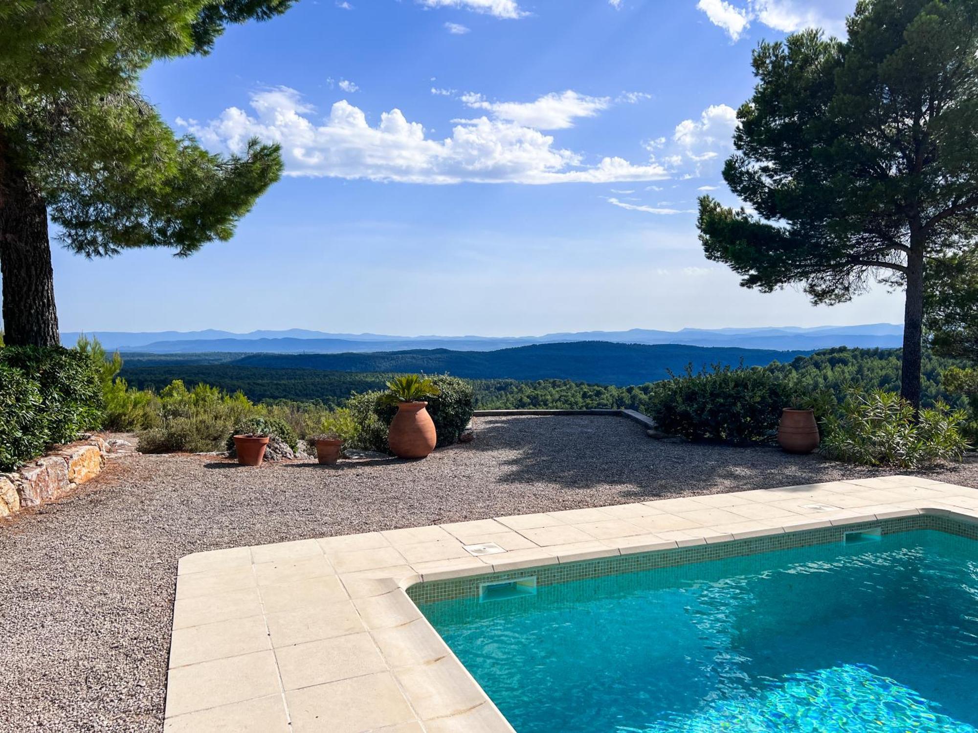 Villa "Le Sortilege" Vue Panoramique Et Piscine Tourtour Exteriör bild