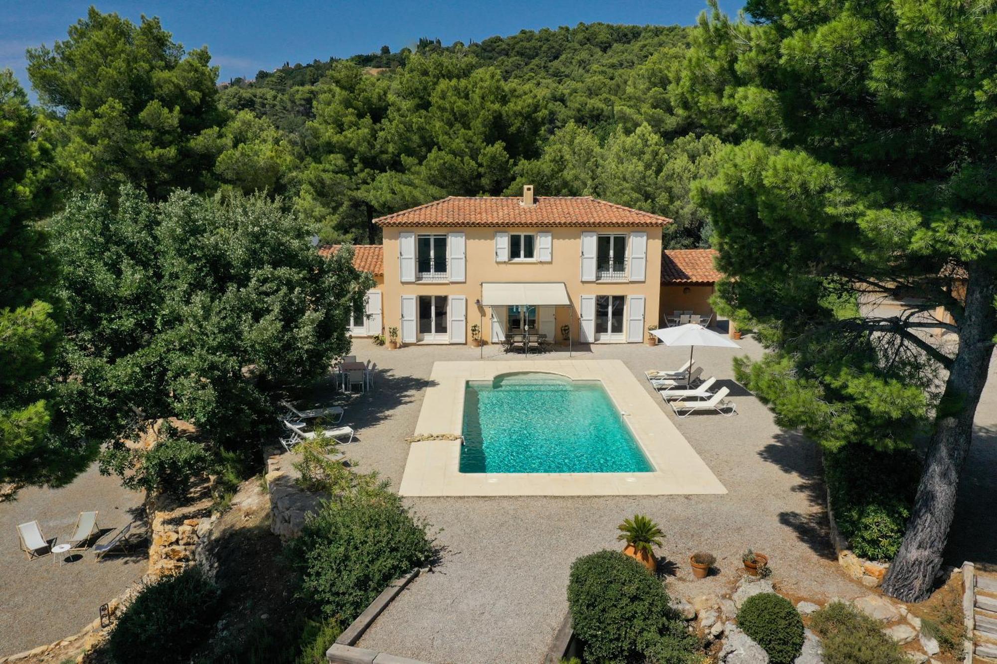 Villa "Le Sortilege" Vue Panoramique Et Piscine Tourtour Exteriör bild