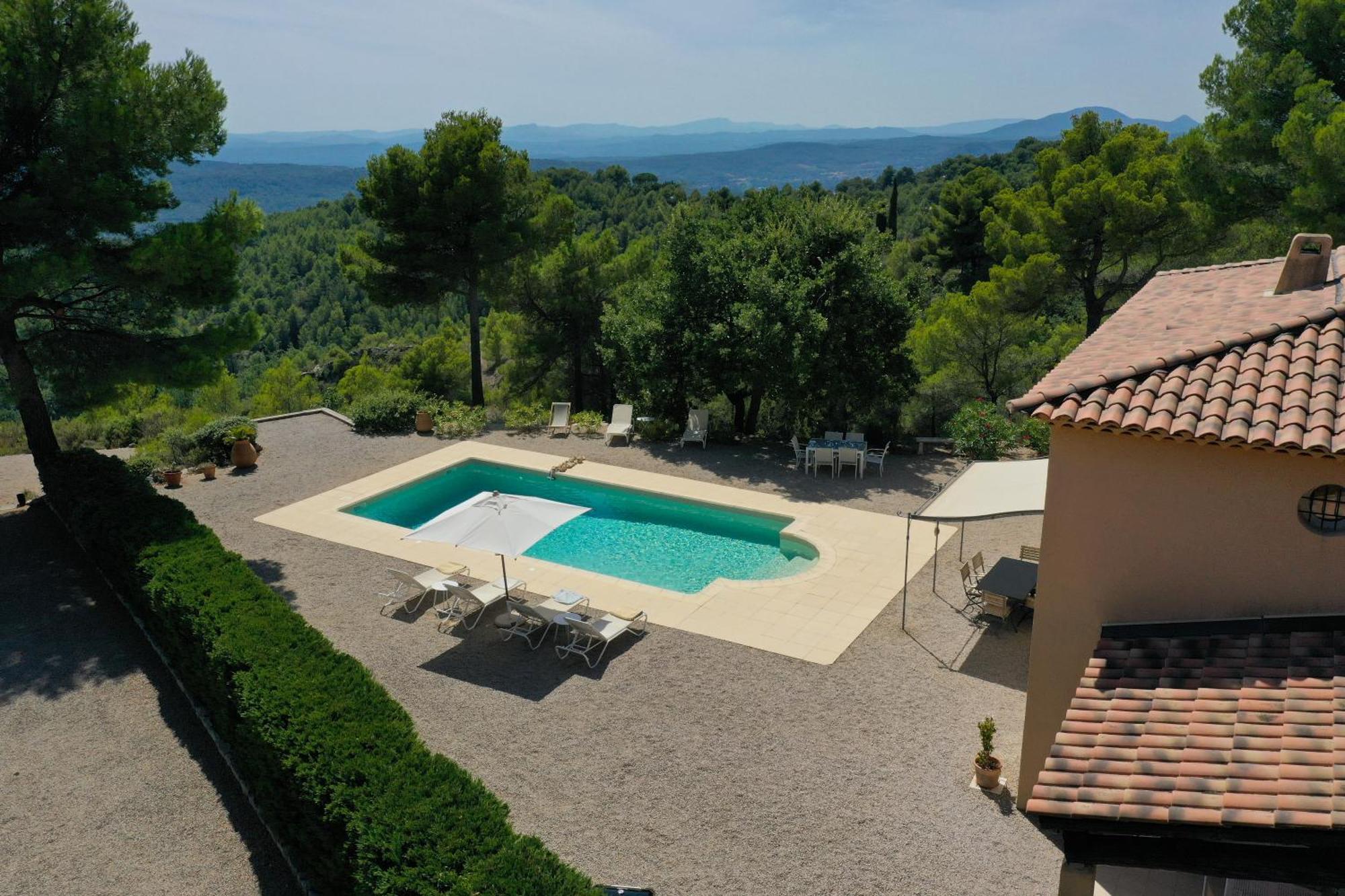 Villa "Le Sortilege" Vue Panoramique Et Piscine Tourtour Exteriör bild