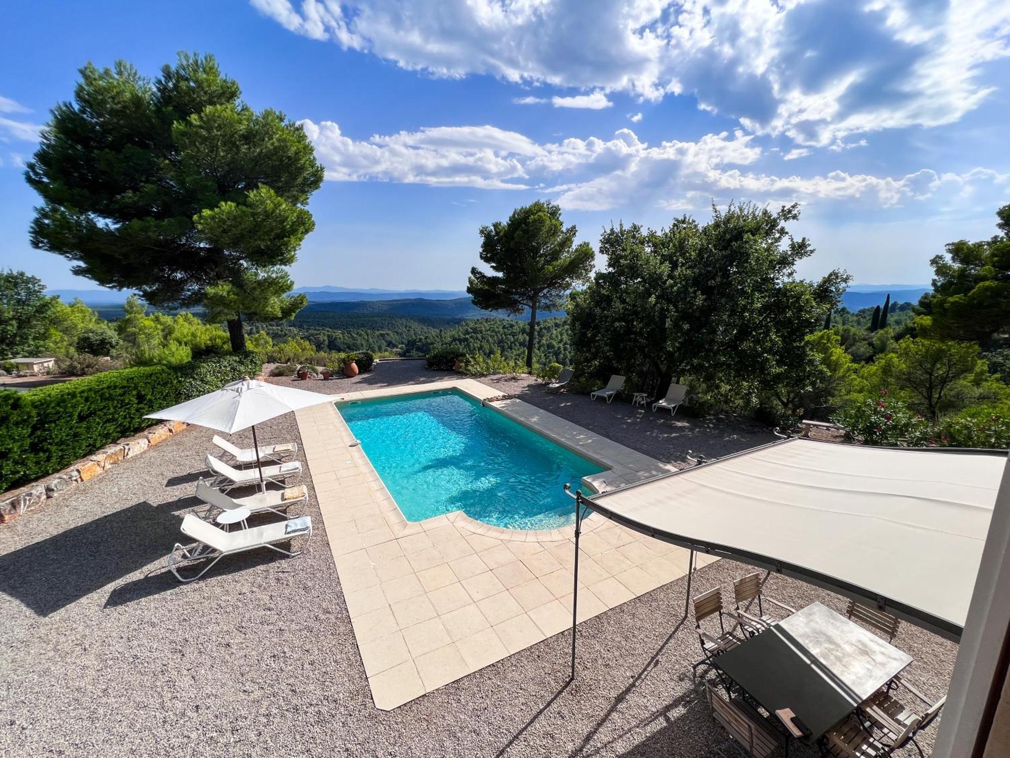 Villa "Le Sortilege" Vue Panoramique Et Piscine Tourtour Exteriör bild