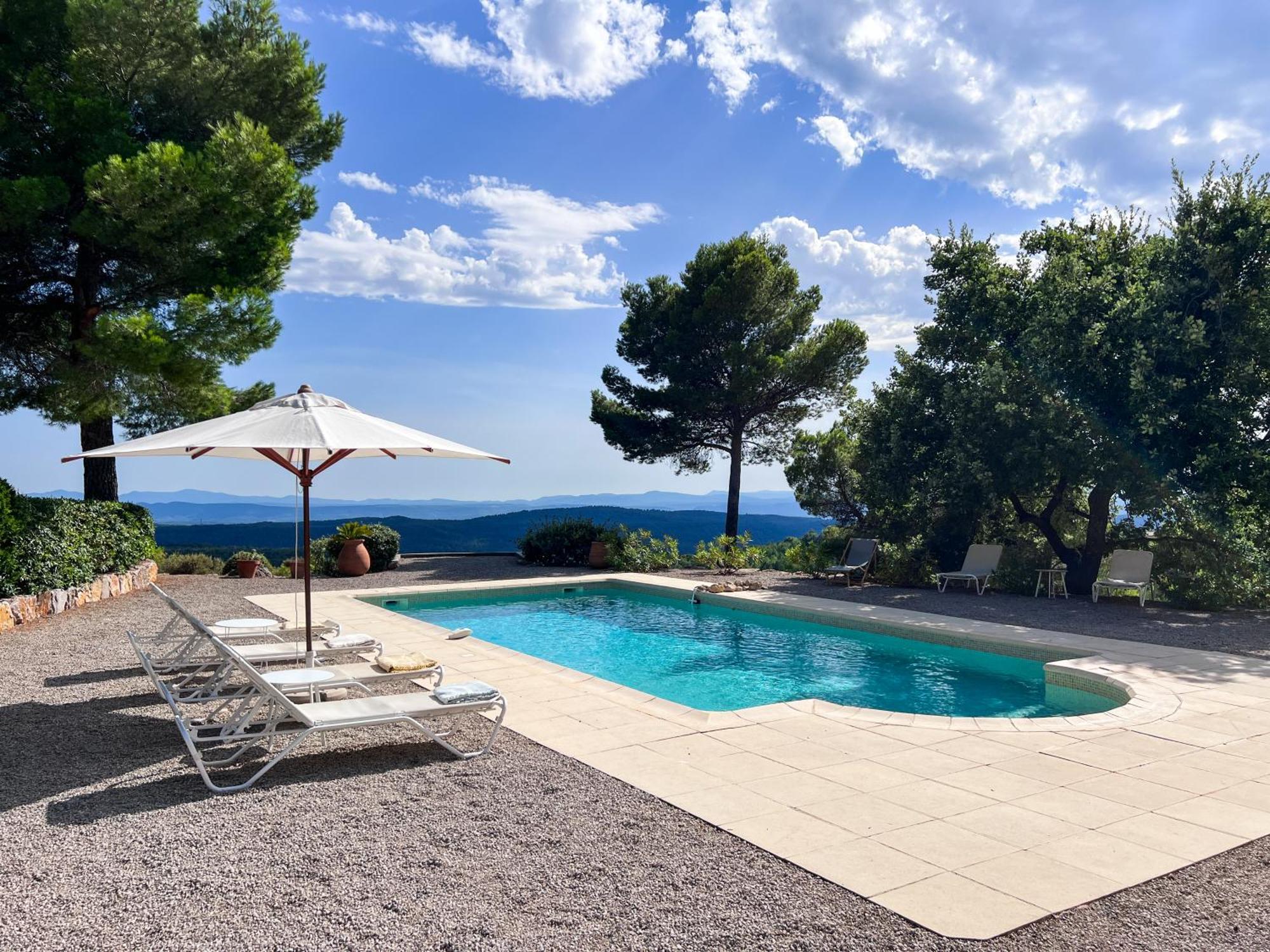 Villa "Le Sortilege" Vue Panoramique Et Piscine Tourtour Exteriör bild