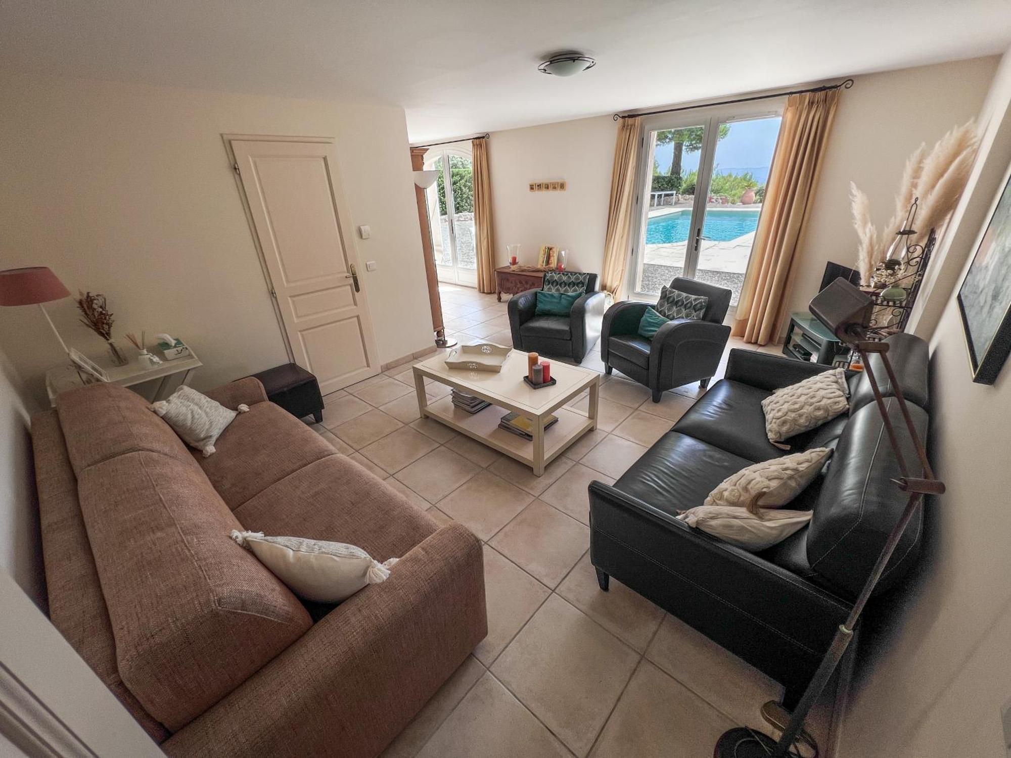 Villa "Le Sortilege" Vue Panoramique Et Piscine Tourtour Exteriör bild