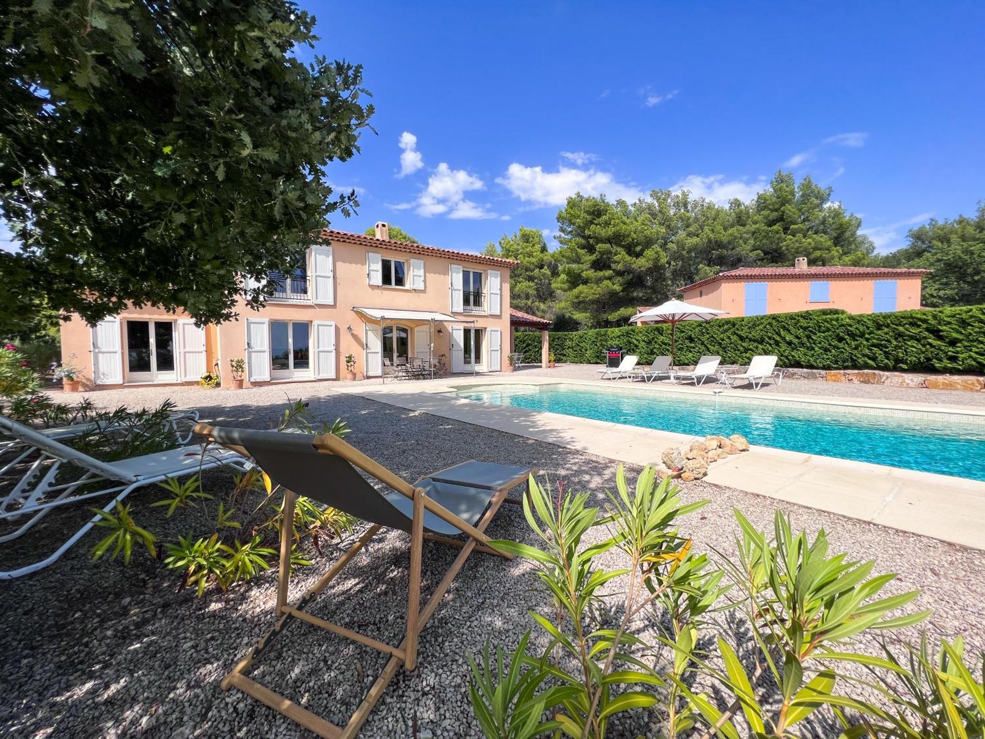 Villa "Le Sortilege" Vue Panoramique Et Piscine Tourtour Exteriör bild