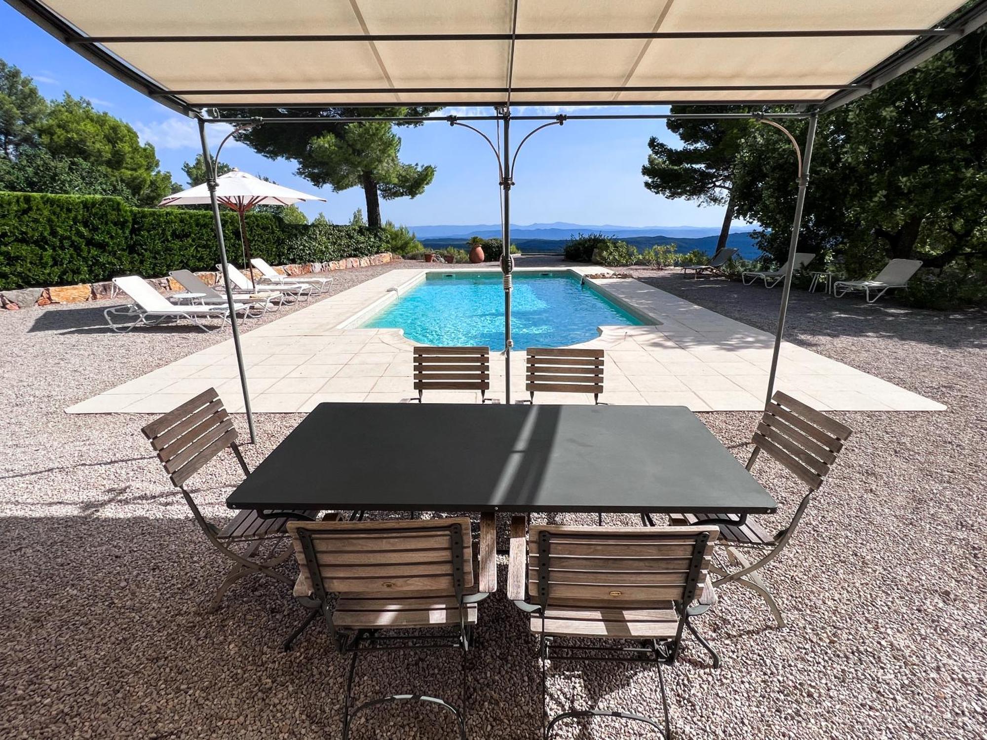 Villa "Le Sortilege" Vue Panoramique Et Piscine Tourtour Exteriör bild