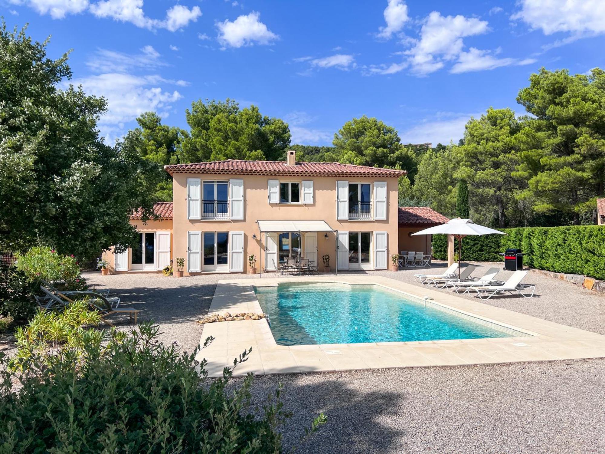 Villa "Le Sortilege" Vue Panoramique Et Piscine Tourtour Exteriör bild