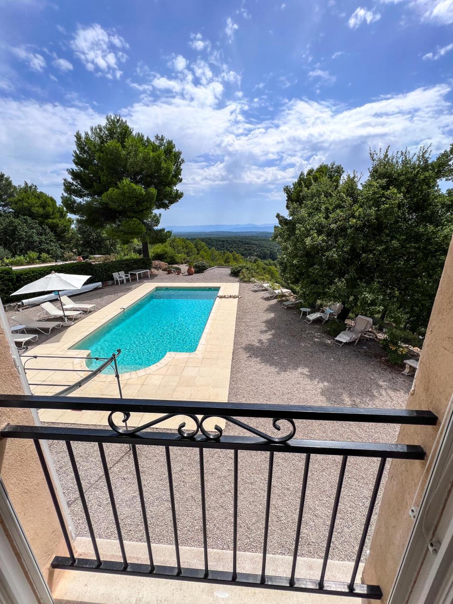 Villa "Le Sortilege" Vue Panoramique Et Piscine Tourtour Exteriör bild